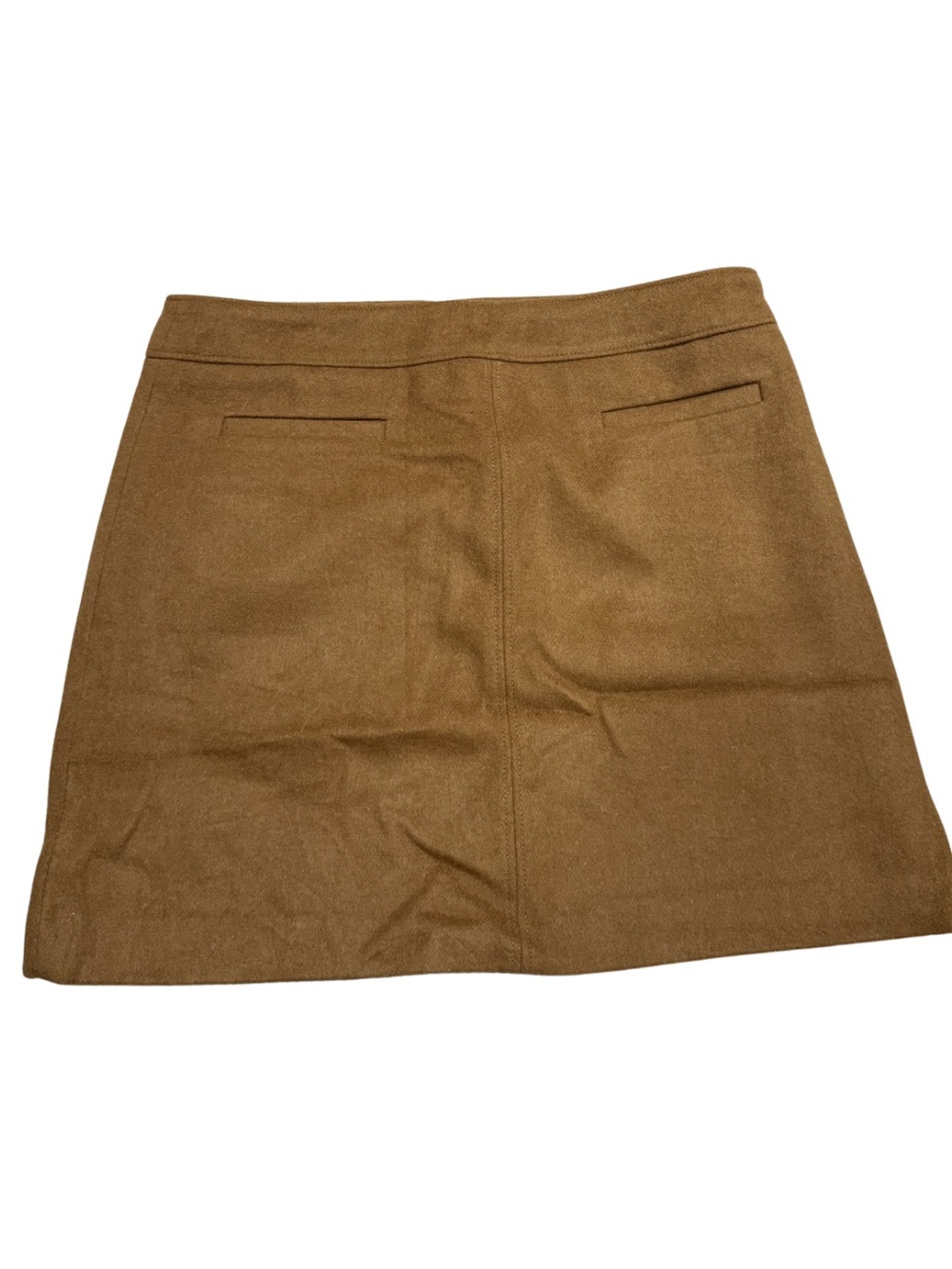 Loft Camel A-Line Wool Skirt